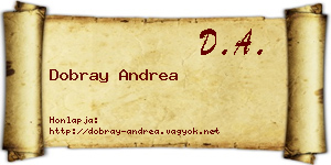 Dobray Andrea névjegykártya